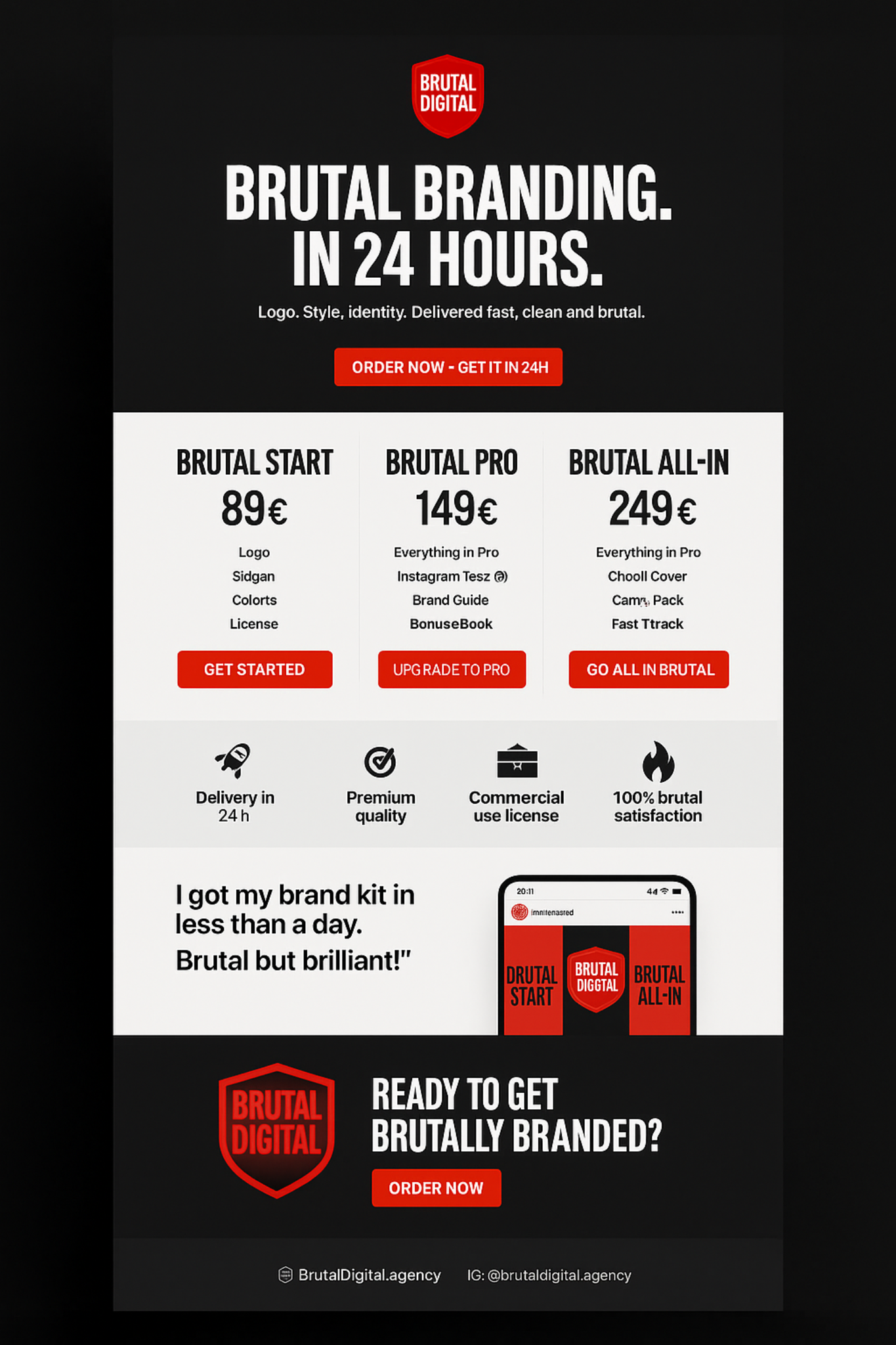 BrutalDigital clean promo poster